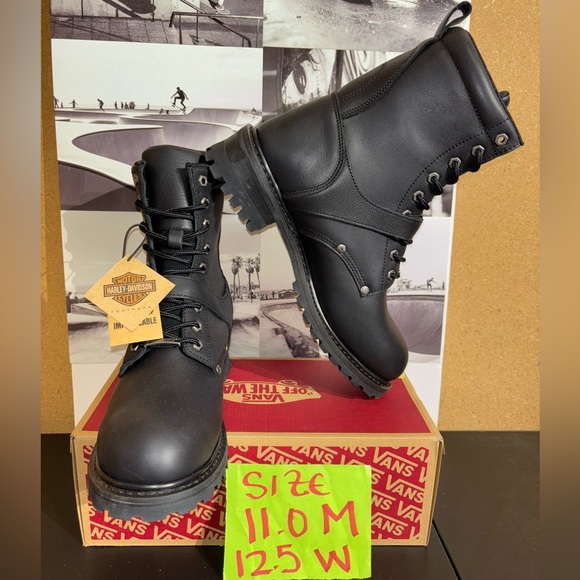 Harley Davidson Biker Boots sz 11.0 Men’s - Picture 1 of 16